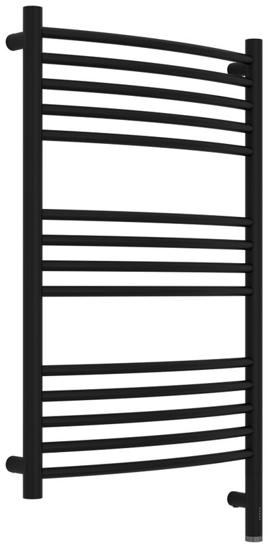 Полотенцесушитель электрический Сунержа Богема 3.1 31-6003-8050 90x55 см, подключение справа, матовый черный, лесенка