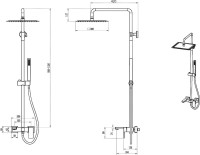 Душевая стойка Boheme Qubic 478-CB copper brushed Душевая стойка Boheme Qubic 478-CB copper brushed