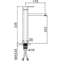 Смеситель для раковины Frap F10805-2 сатин Смеситель для раковины Frap F10805-2 сатин