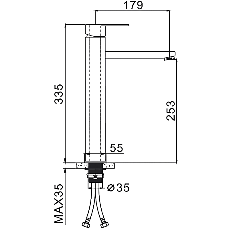 Смеситель для раковины Frap F10805-2 сатин