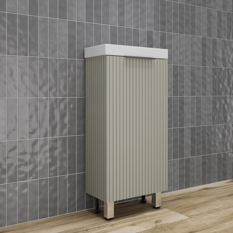 Тумба под раковину без столешницы Style Line Соло 40 санд серая галька