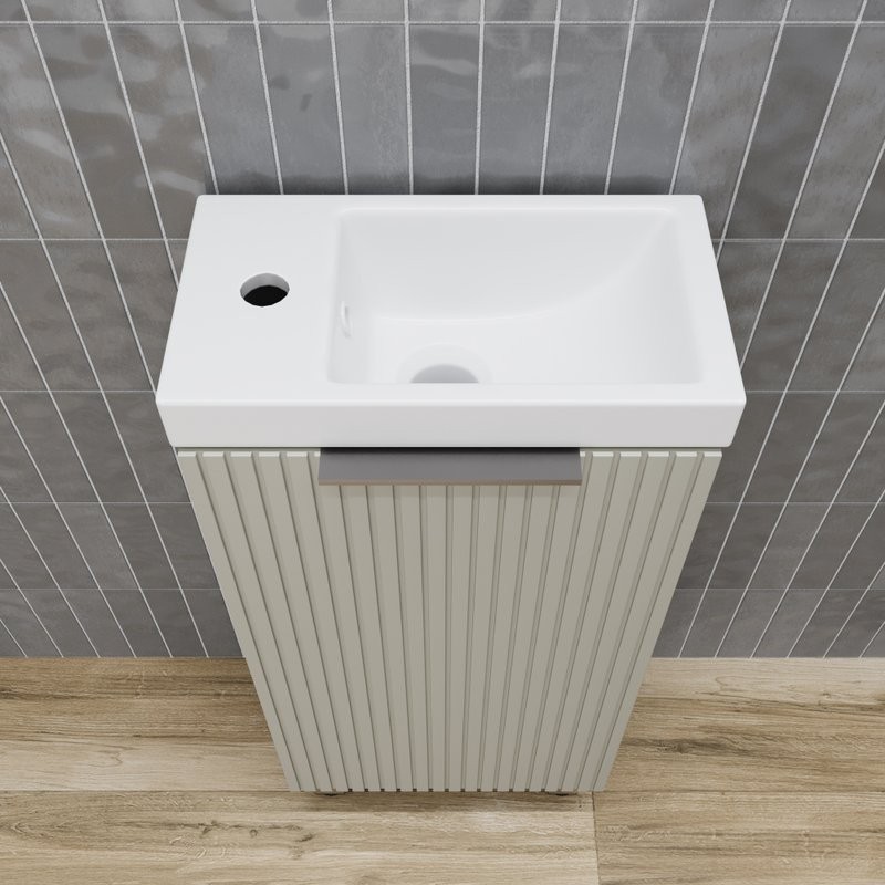 Тумба под раковину без столешницы Style Line Соло 40 санд серая галька