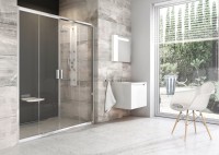 Душевая дверь в нишу Ravak Blix BLDP4-150 Transparent, профиль хром