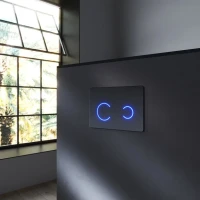Кнопка смыва для унитаза AM.PM Touch Pro I0450B38 пластик, стекло, цвет черный глянец Кнопка смыва для унитаза AM.PM Touch Pro I0450B38 пластик, стекло, цвет черный глянец