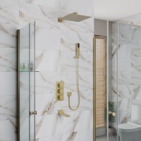 Душевой комплект D&K Bayern.Liszt DA2515607A04 С ВНУТРЕННЕЙ ЧАСТЬЮ, матовое золото