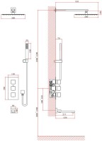 Душевой комплект D&K Bayern.Liszt DA2515607A04 С ВНУТРЕННЕЙ ЧАСТЬЮ, матовое золото