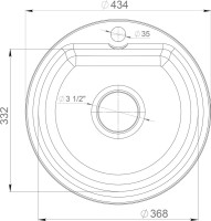 Мойка кухонная GranFest Smart SM 435 песочный