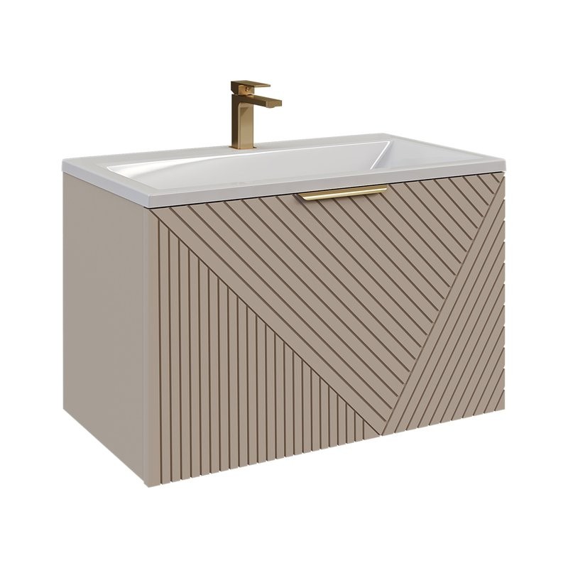 Тумба под раковину без столешницы Grossman Блисс 80 матовая бежевая