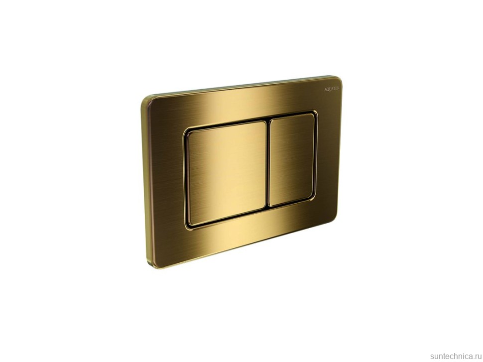 Кнопка смыва для унитаза AQUATEK KDI-0000041 нержавеющая сталь, цвет матовое титановое золото