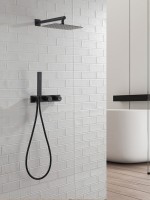 Душевой комплект Abber Rund AF8718B С ВНУТРЕННЕЙ ЧАСТЬЮ, матовый черный