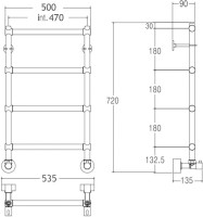 Полотенцесушитель водяной Margaroli Sole 442-4 белый (уценка: выставочный экземпляр)
