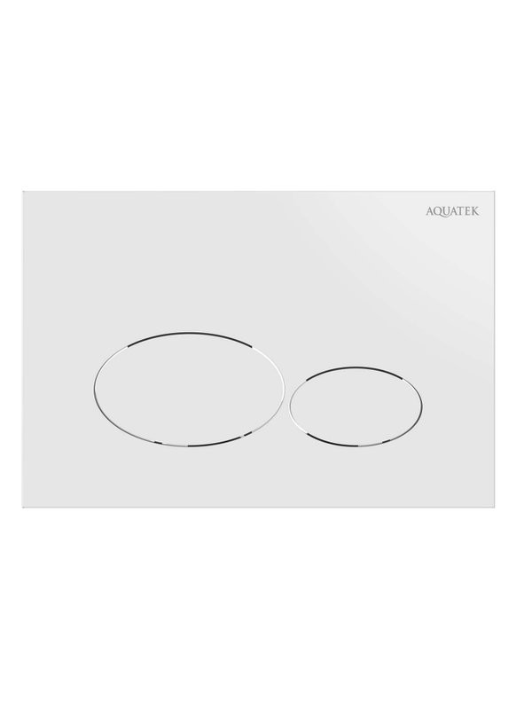 Кнопка смыва для унитаза AQUATEK KDI-0000071 АБС-пластик, цвет глянцевый белый