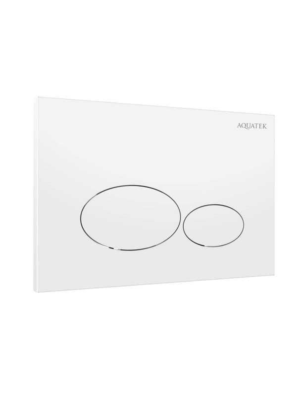 Кнопка смыва для унитаза AQUATEK KDI-0000071 АБС-пластик, цвет глянцевый белый