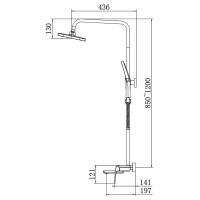 Душевая стойка AZARIO Conda AZ-K2311BN сатин