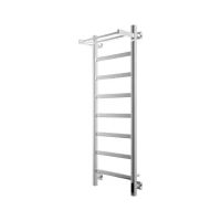 Полотенцесушитель электрический Grota Lore 430х1200 NP EL 120x45 см, подключение справа, слева, скрытое подключение справа, глянцевый хром, лесенка, с полкой