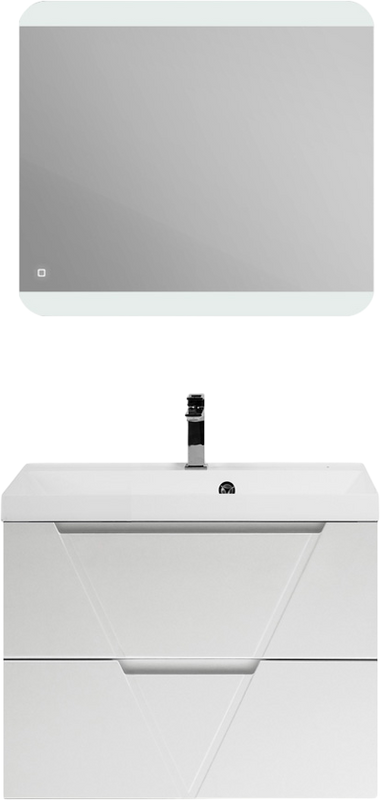 Тумба с раковиной BelBagno Vittoria 70 подвесная, bianco lucido