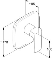 Встраиваемый смеситель для душа и ванны Kludi Ameo 416550575