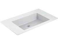 Мебель для ванной комнаты Vincea Chiara 2D 80, 2 ящика, дуб табак, с белой раковиной