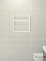 Полотенцесушитель электрический Стилье Формат 26 12527-6050 60x55 см, подключение слева, скрытое подключение слева, глянцевый белый, лесенка