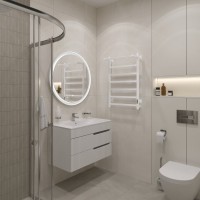 Полотенцесушитель электрический EWRIKA Пенелопа КВ7 80х50, с полкой, белый