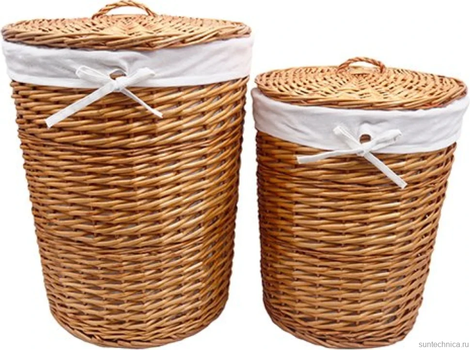 Корзина для белья Wasserkraft Leine WB-350-L светло-коричневая, большая