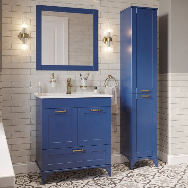 Мебель для ванной комнаты Sanflor Ванесса 75, напольная, индиго