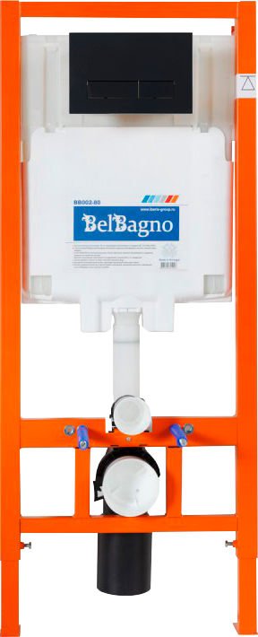 Инсталляция Инсталляция BelBagno BB002-80 + Кнопка Marmi BB012-MR-NERO.M черный матовый