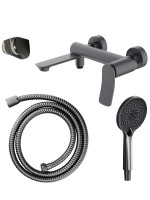 Смеситель для ванны с душем AZARIO Escaro AZ-K3074GR серый графит Смеситель для ванны с душем AZARIO Escaro AZ-K3074GR серый графит