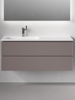 Тумба с раковиной Sancos Snob R 120 L подвесная, doha soft