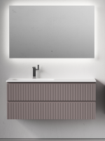 Тумба с раковиной Sancos Snob R 120 L подвесная, doha soft