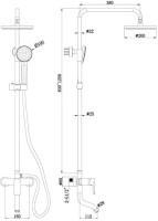 Душевая стойка Bravat Emeralda F6337371CP-A-RUS хром