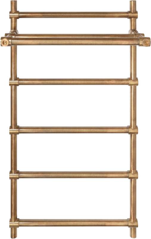 Полотенцесушитель водяной Secado Флоренция 3 105x55 см, бронза, лесенка, латунь, с полкой