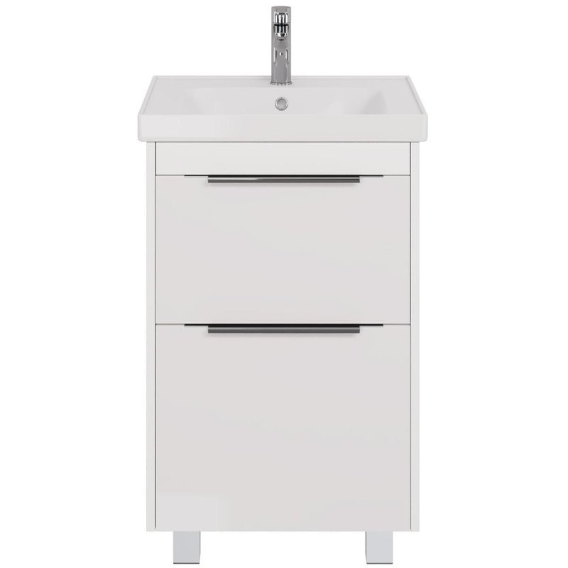 Тумба с раковиной Dreja Prime 60 подвесная, белый глянец