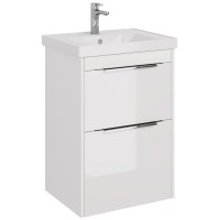 Тумба с раковиной Dreja Prime 60 подвесная, белый глянец