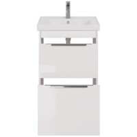 Тумба с раковиной Dreja Prime 60 подвесная, белый глянец