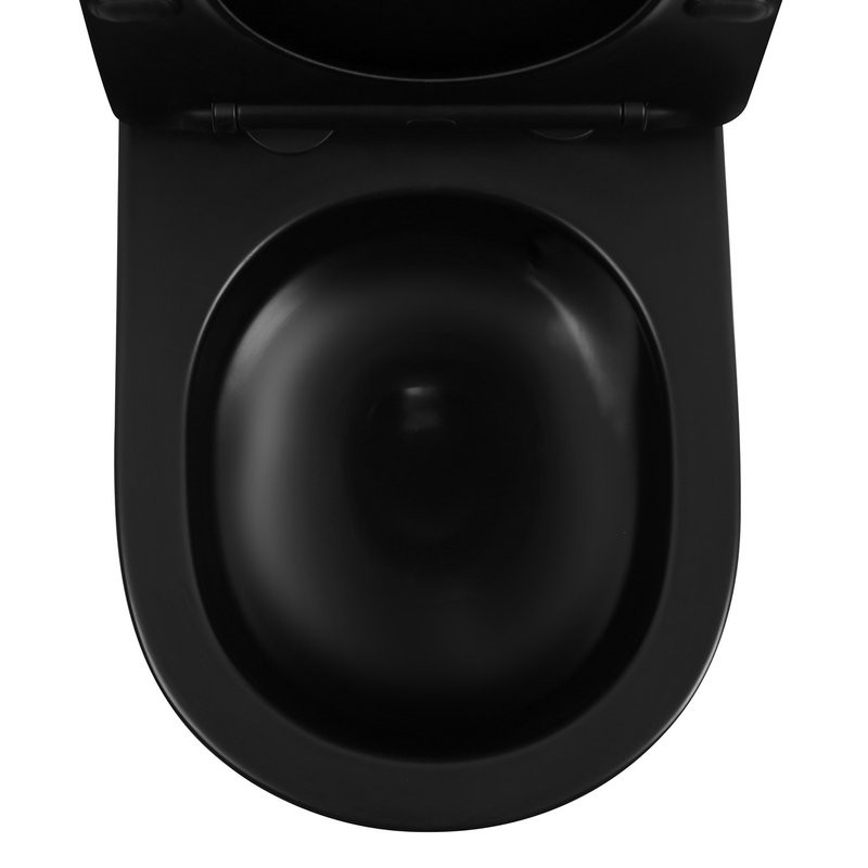 Унитаз подвесной Abber Bequem AC1102TMB безободковый, с микролифтом, матовый черный