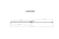 Душевая дверь в нишу Vincea Dice VDS-4D140CLGM 140 см, профиль вороненая сталь, стекло прозрачное