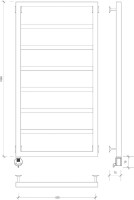 Полотенцесушитель электрический Secado Парма 4603777443238 105x55 см, подключение слева, матовый черный, лесенка