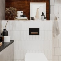Система инсталляции для унитазов Lavinia Boho RelFix 77020058 5 в 1 с кнопкой смыва и дозатором, матовый черный, темное дерево