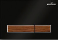 Система инсталляции для унитазов Lavinia Boho RelFix 77020058 5 в 1 с кнопкой смыва и дозатором, матовый черный, темное дерево