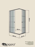 Душевая перегородка Niagara Eco NG-1018-14QKL (100x80x190 см)