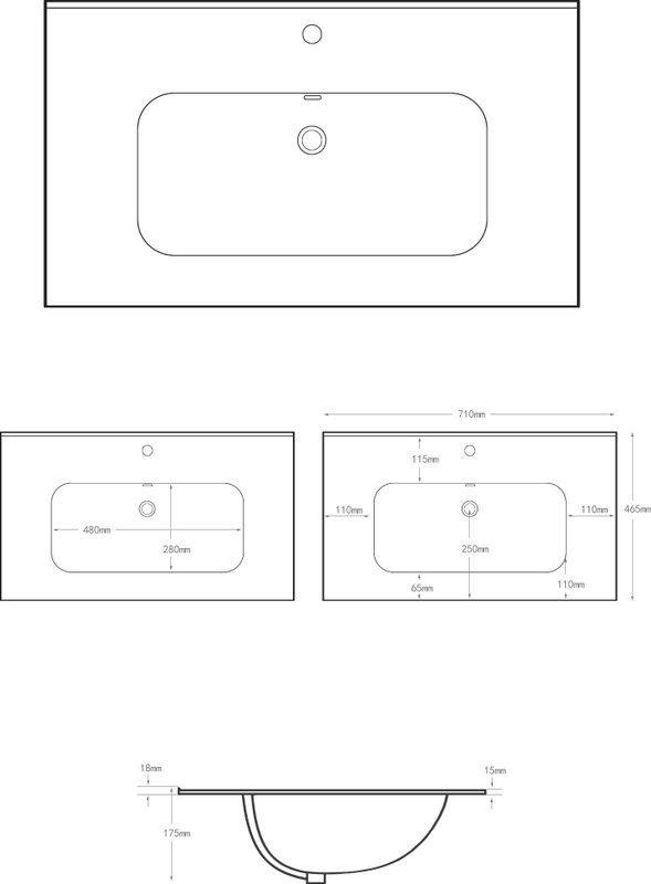 Мебель для ванной комнаты Aquanet Вита 70 подвесная, белая матовая