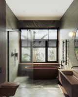 Душевая перегородка Maybahglass MGD-688-6ш 119 см, профиль черный, стекло сатин