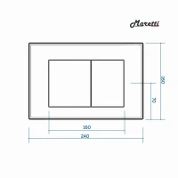 Клавиша смыва Maretti София AC12SF-740, белый