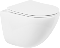 Унитаз подвесной BelBagno Amanda BB051CHR безободковый, крышка BB051SC с микролифтом