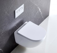 Унитаз подвесной BelBagno Amanda BB051CHR безободковый, крышка BB051SC с микролифтом