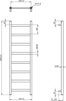Полотенцесушитель водяной Grota Soffi 120x43, RAL9005 черный матовый