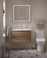 Тумба с раковиной BelBagno Kraft 39 80 rovere tabacco, раковина BB-8099-3-80