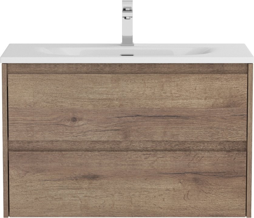 Тумба с раковиной BelBagno Kraft 39 80 rovere tabacco, раковина BB-8099-3-80