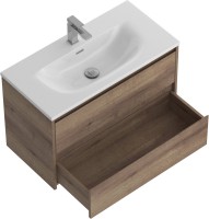 Тумба с раковиной BelBagno Kraft 39 80 rovere tabacco, раковина BB-8099-3-80